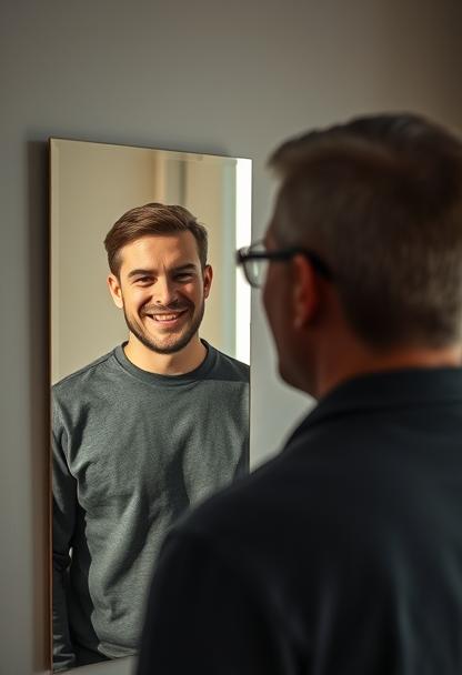 Spiegeltherapie Aufbau mit Spiegel