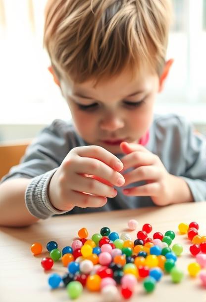 Kind in Bewegungstherapie auf Schaukel